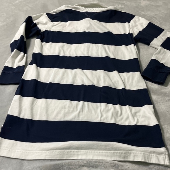 Tommy Hilfiger Rugby Polo Striped Shirt Dress Small Blue White Striped Collared - Picture 12 of 13